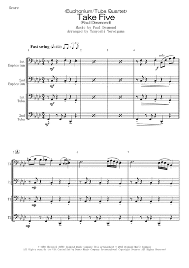 Take Five (arr. Tsuyoshi Yoroiguma)