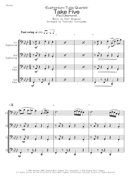 Take Five (arr. Tsuyoshi Yoroiguma)