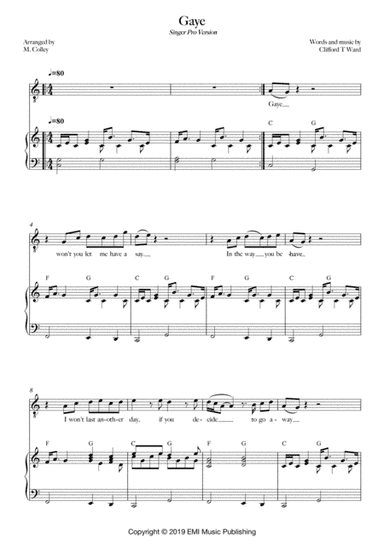 Gaye (arr. M Colley)