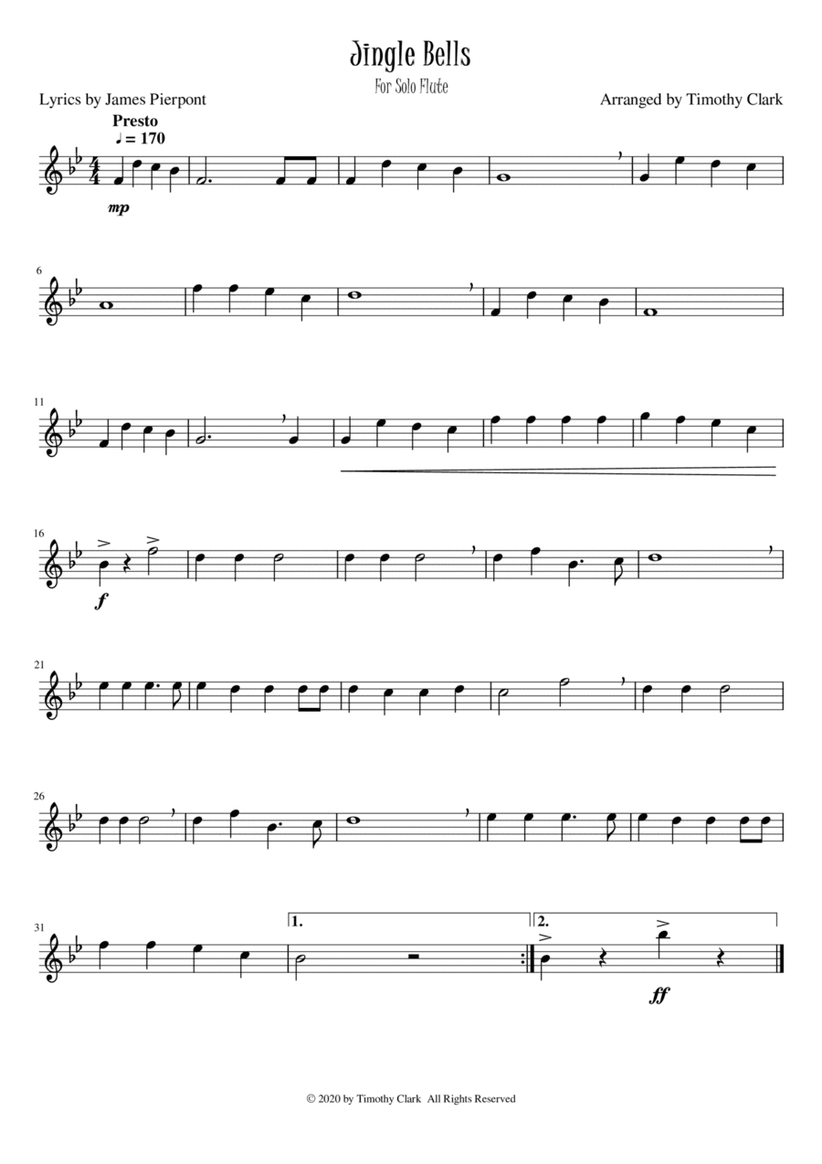 Jingle Bells (arr. Timothy Clark)