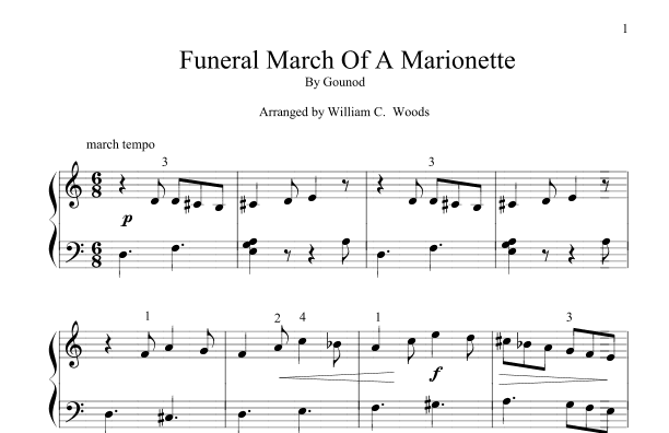Funeral March Of A Marionette (arr. William C. Woods)
