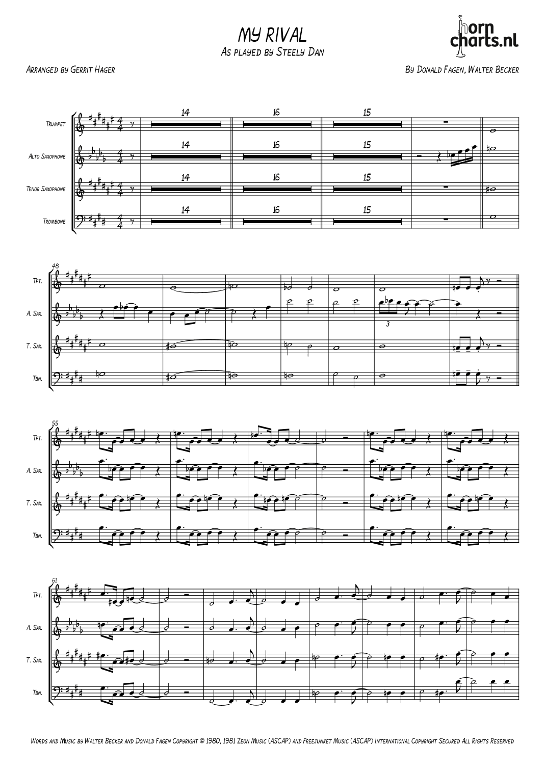 My Rival (arr. Gerrit Hager)