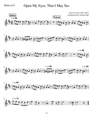 Open My Eyes, That I May See (arr. Joseph Pugh)