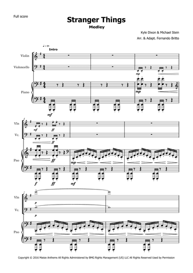 Stranger Things Main Title Theme (arr. Fernando Britto)