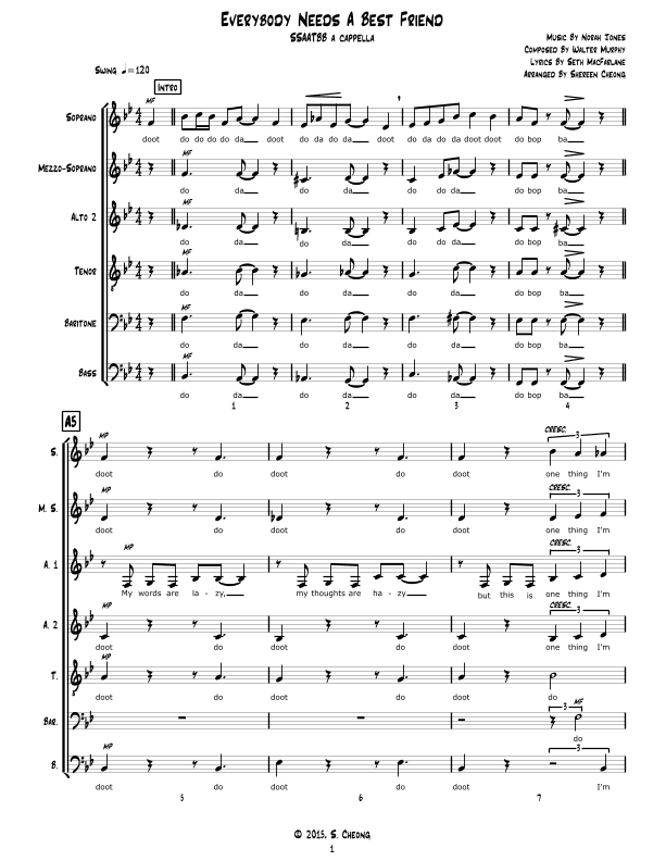 Everybody Needs A Best Friend (arr. Shereen Cheong)