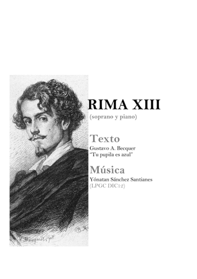 Rima 13. Tu pupila es azul (soprano & piano)