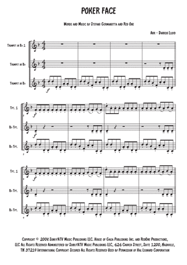 Poker Face (arr. Darren Lloyd)