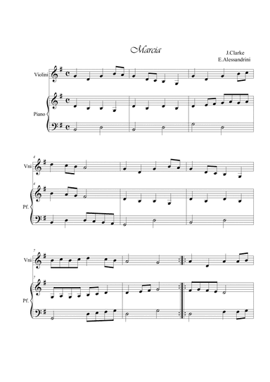 Marcia. Violin and piano (arr. Ester Alessandrini)