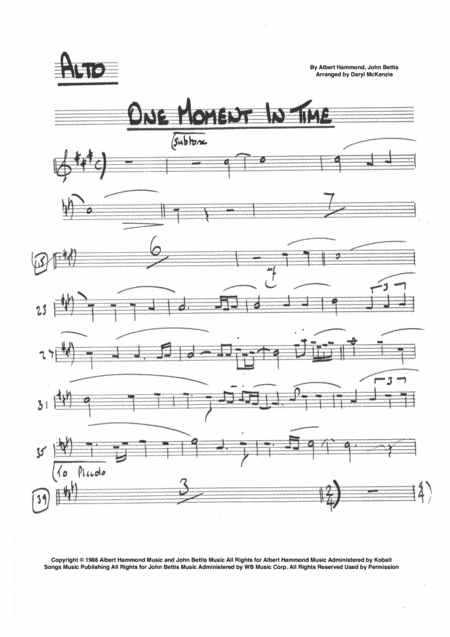 One Moment In Time (arr. Daryl McKenzie)