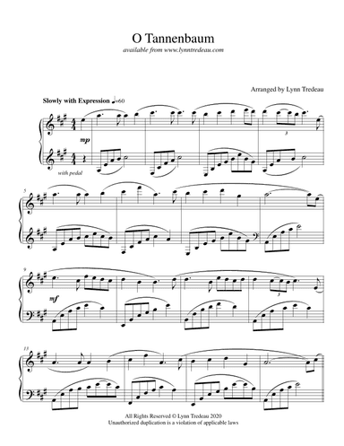 O Tannenbaum (arr. Lynn Tredeau)