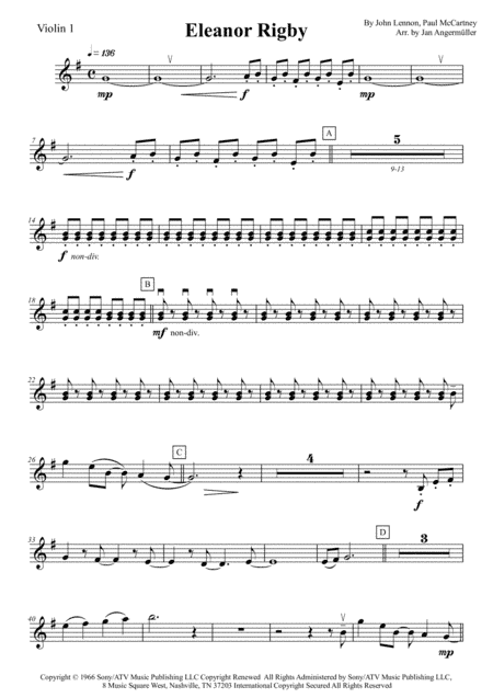 Eleanor Rigby (arr. Jan Angermüller)
