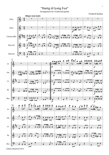 Hurtig til lystig Fest (arr. Edition Maulwurf)