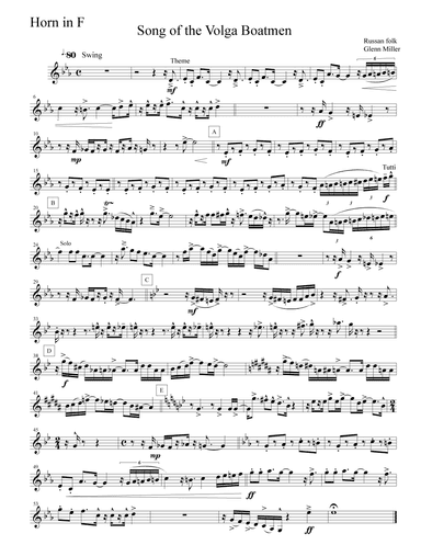 Song of the Volga Boatmen (arr. Glenn Miller)