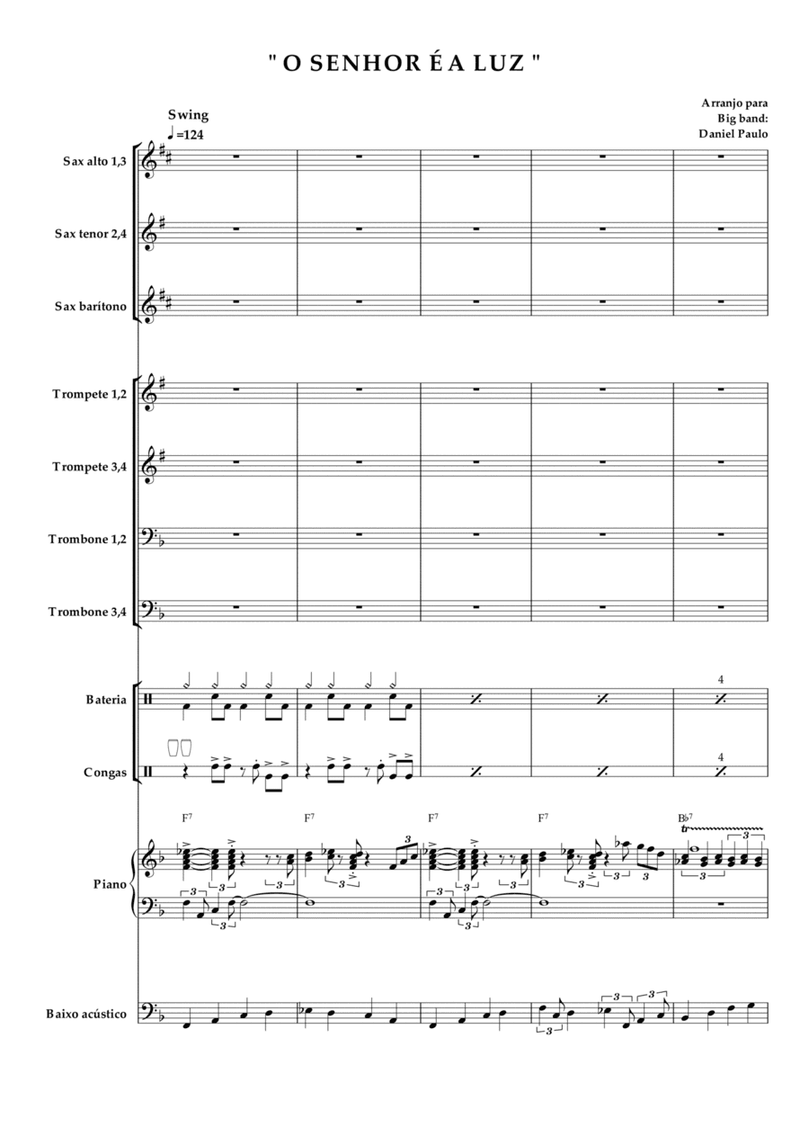 O Senhor é a luz (arr. Arranjo de: Daniel F. Paulo)