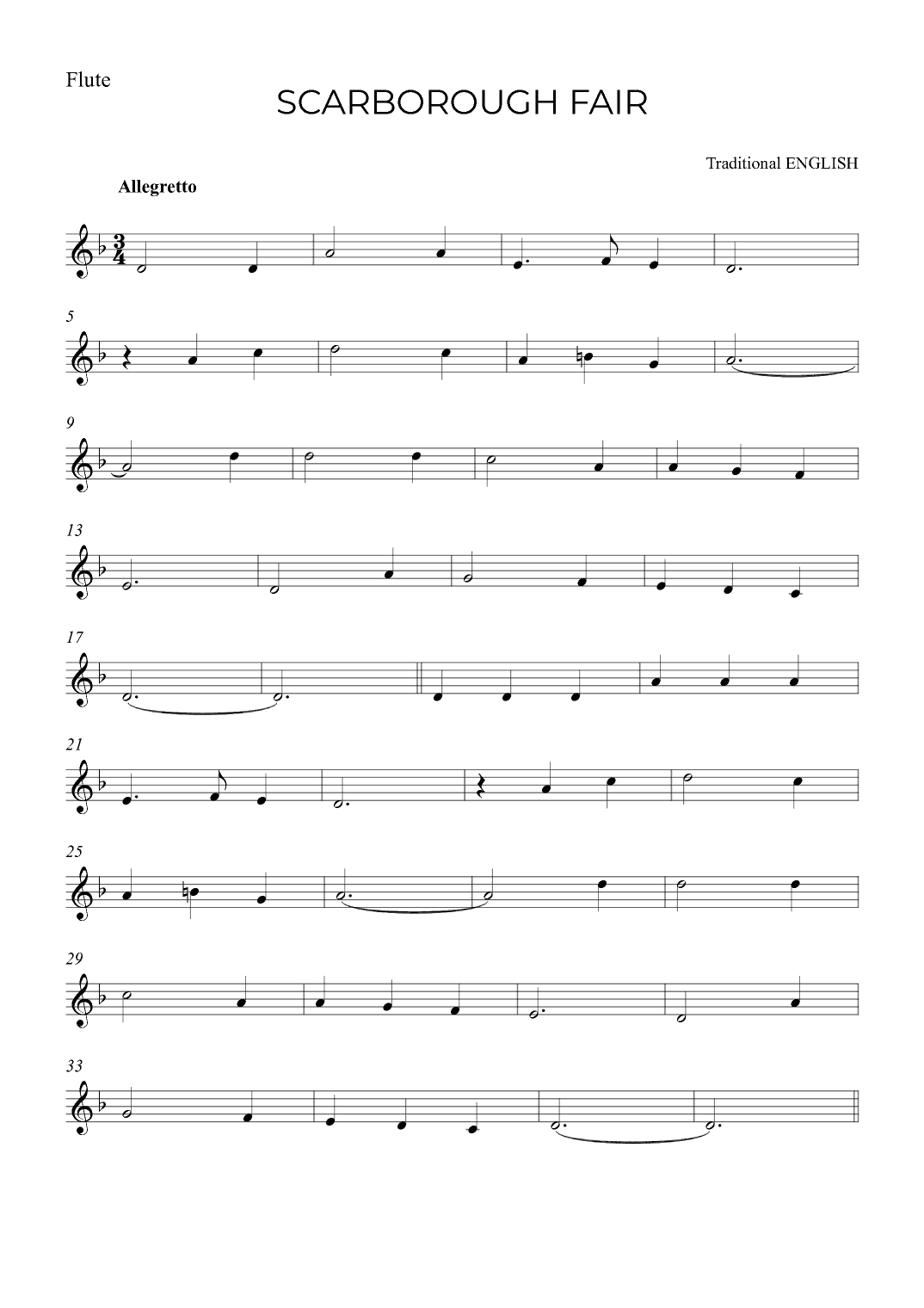 SCARBOROUGH FAIR (arr. Alex Nunes Rodrigues)