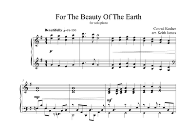 For The Beauty Of The Earth (arr. Keith James Productions)