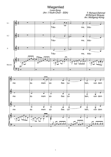 Wiegenlied (arr. Wolfgang König)