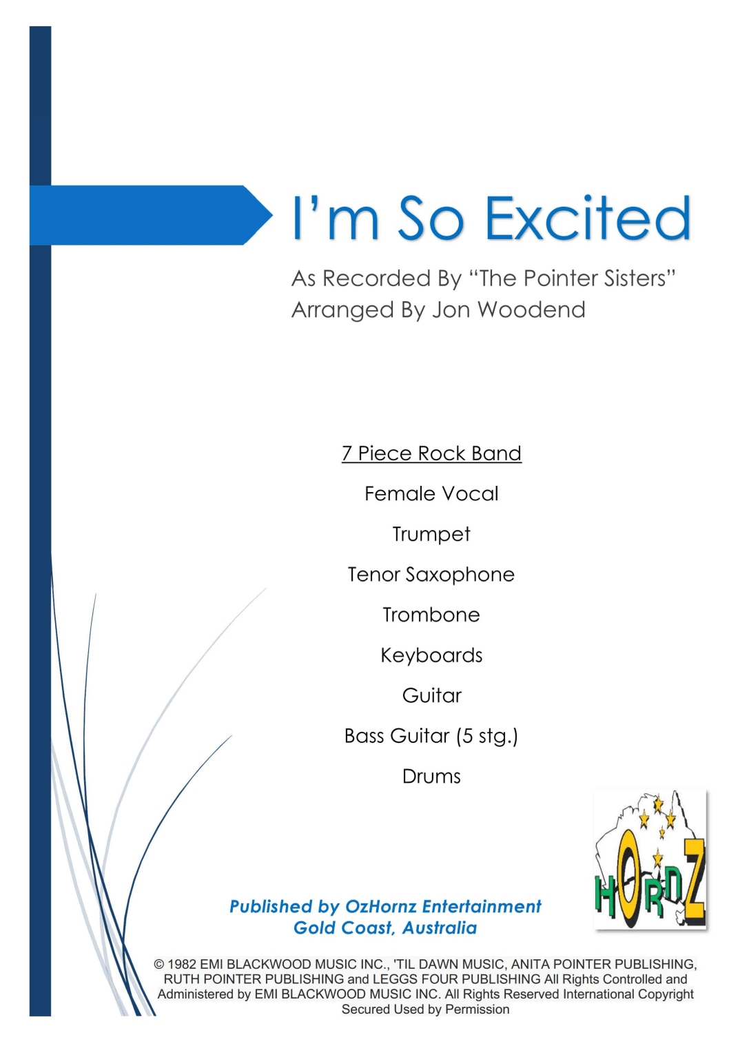 I'm So Excited (arr. Jon Woodend)