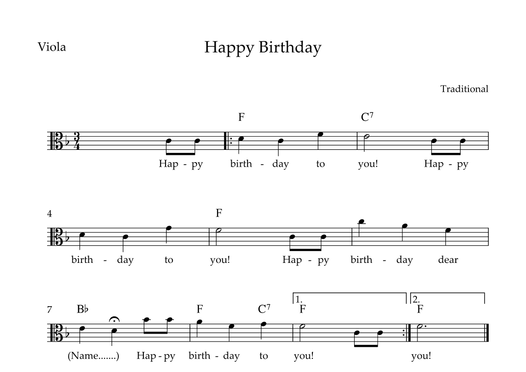 Happy Birthday (arr. Wesley S. SIlva)