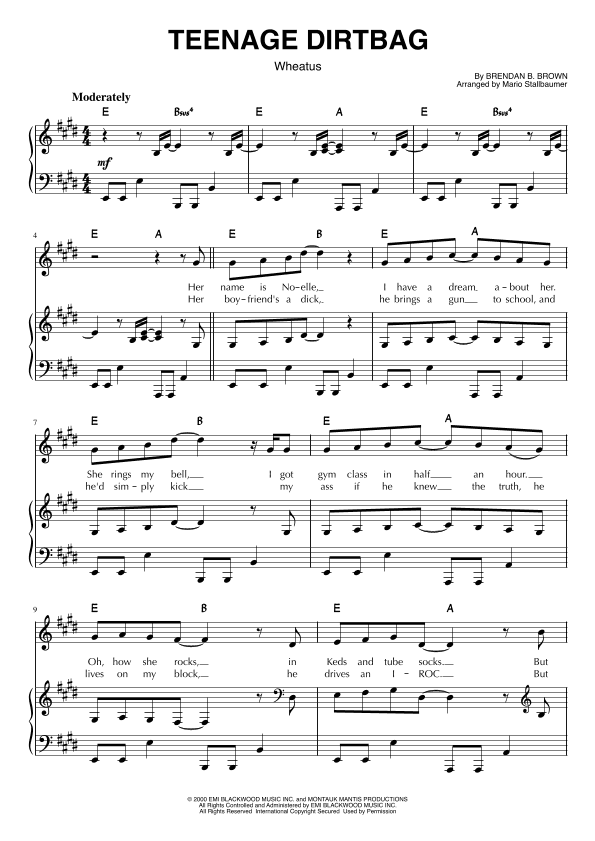 Teenage Dirtbag (arr. Mario Stallbaumer)
