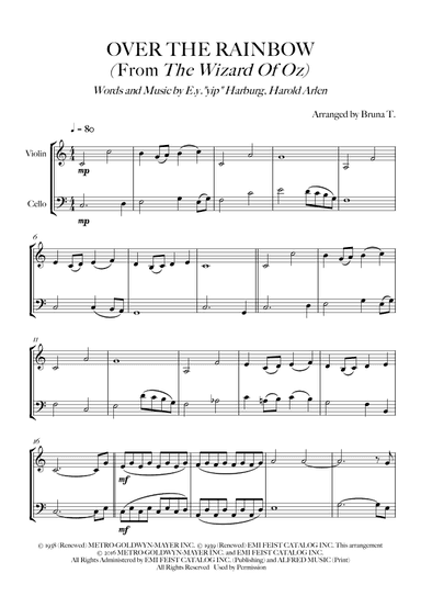 Over The Rainbow (arr. Bruna T.)