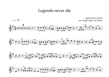 Legends Never Die (arr. Ángel López de Rodas)