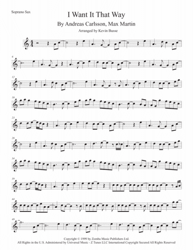 I Want It That Way (arr. Kevin Busse)