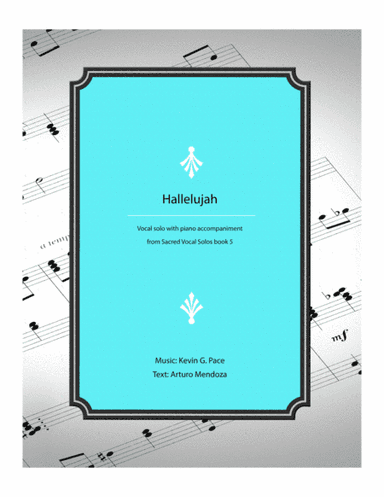 Hallelujah - original vocal solo with piano accompaniment