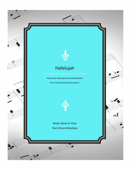 Hallelujah - original vocal solo with piano accompaniment