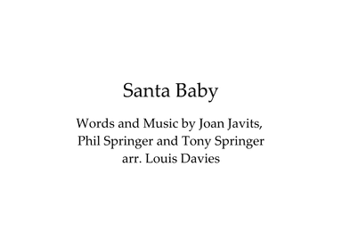 Santa Baby (arr. Louis Davies)