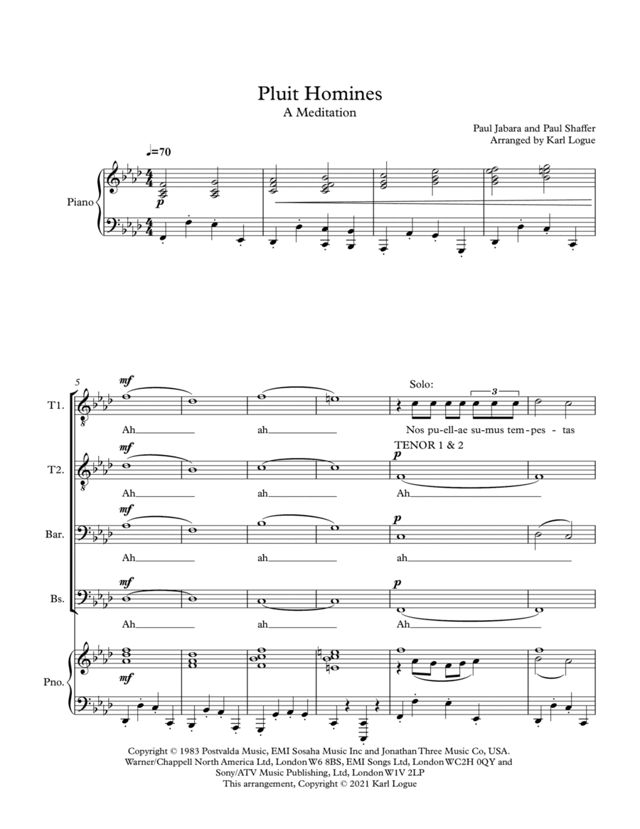 It's Raining Men (arr. Karl Logue)