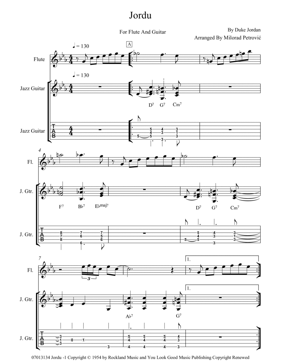 Jordu (arr. Milorad Petrović)