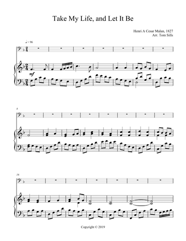 Take My Life and Let It Be (arr. Tom Sills)
