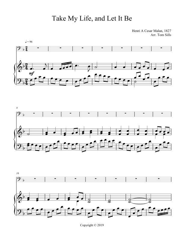 Take My Life and Let It Be (arr. Tom Sills)