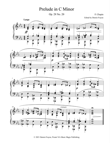 Prelude in C Minor (Op. 28 No. 20) (arr. Dennis Frayne)