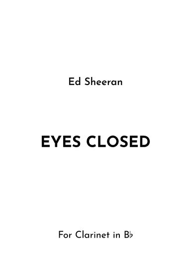Eyes Closed (arr. Jireh J.)