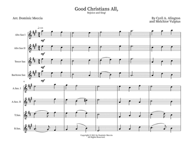 Good Christians All, Rejoice and Sing! (arr. Dominic Meccia)