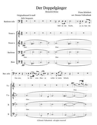 Der Doppelgänger (arr. Dennis Vallenduuk)