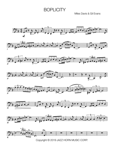 Boplicity (be Bop Lives) (arr. Anderson Quevedo)