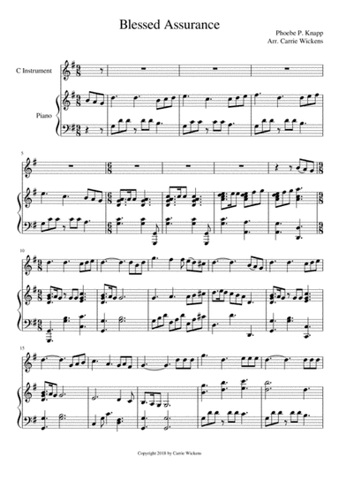 Blessed Assurance (arr. Carrie Wickens)