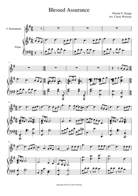 Blessed Assurance (arr. Carrie Wickens)