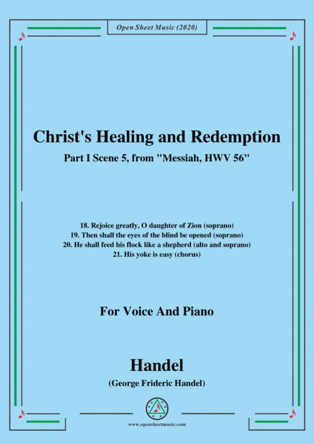 Handel-Messiah,HWV 56,Part I,Scene 5,for Voice and Piano (arr. MSM)