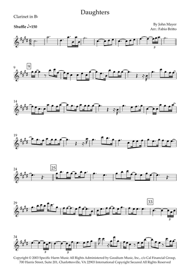 Daughters (arr. Fabio Britto)