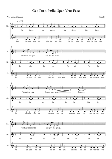 God Put A Smile Upon Your Face (arr. Hannah Wickham)