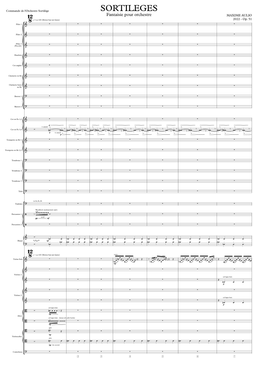 Sortilèges - Score Only