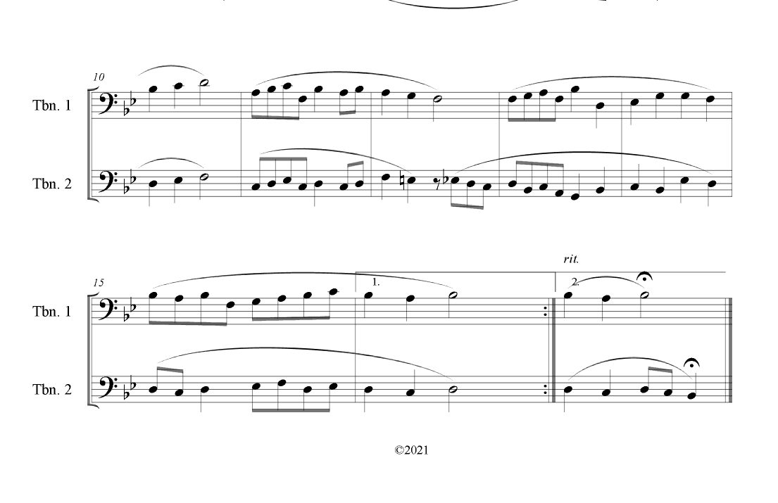 Christ the Lord is Risen Today (Trombone Duet) (arr. B. C. Dockery)
