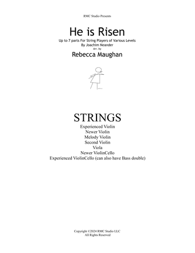 He is Risen:  For String players at varied levels (arr. Rebecca Maughan Cook)