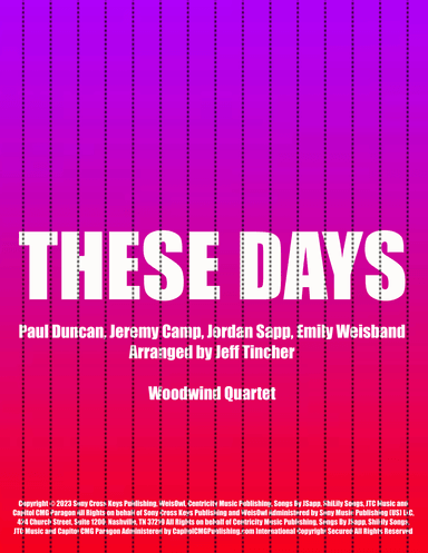 These Days (arr. Jeff Tincher)