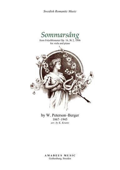 Sommarsång/Sommarsang for piano for viola and piano (arr. K. Krantz)