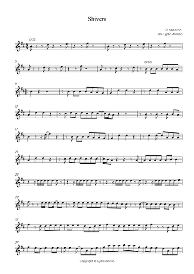 Shivers (arr. Lydia Alonso @ Halo Strings Ltd)